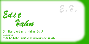 edit hahn business card